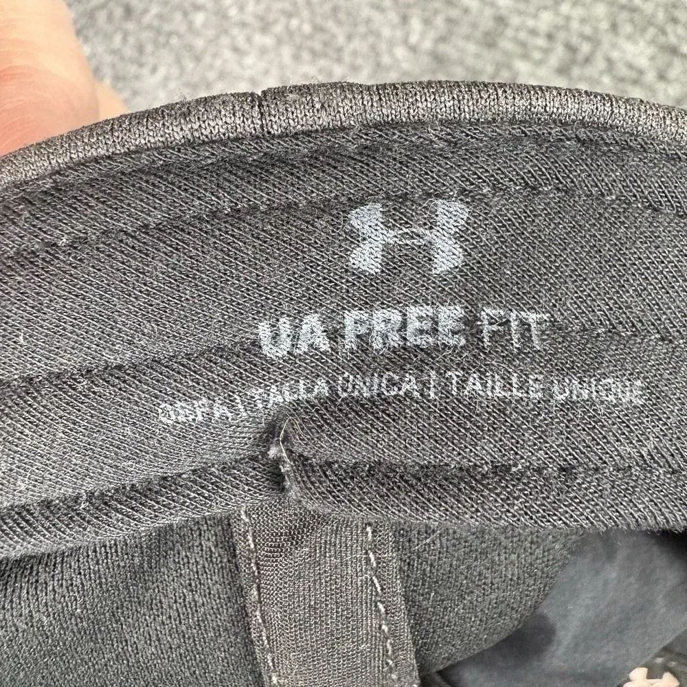 Under Armour Free Fit Adjustable Hat Womens OSFA Gray Pink Logo Athletic Running